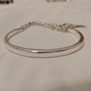 Silver metal bracelet